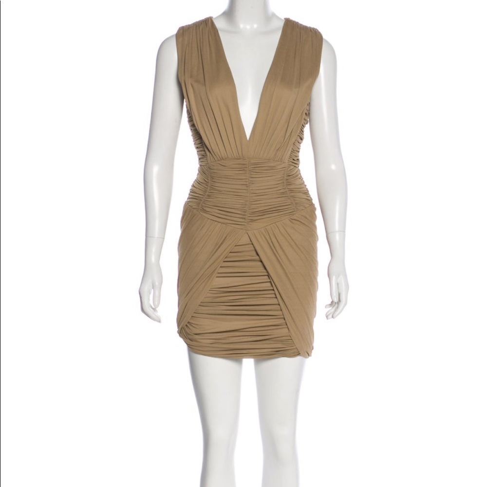 SOLD!! BALMAIN rushed dress with tags